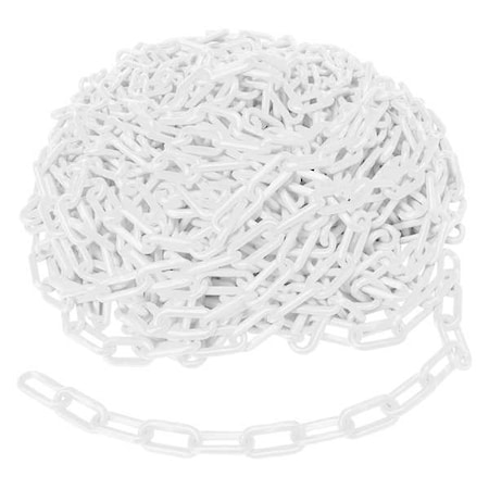 Plastic Chain, 1-1/2 In x 100 ft, White MPN:78235