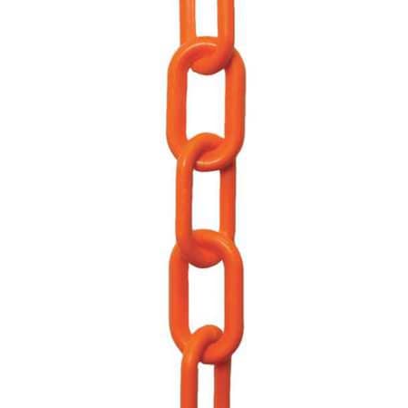 Plastic Chain, Safety Orange, 100 ft Length, Gloss MPN:80012-100