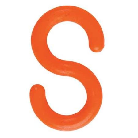 S-Hook for Plastic Chain Barrier, Orange, 2 93/100 in Length, Gloss MPN:80312-10