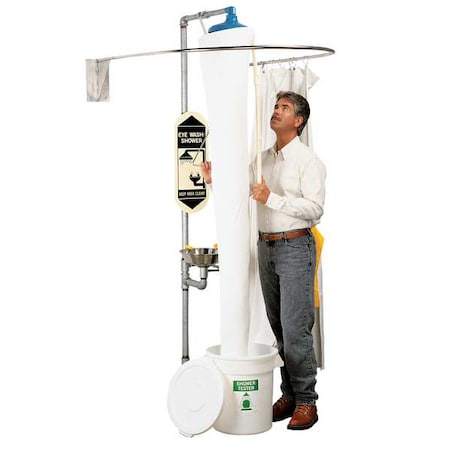 Emergency Shower Tester, Plastic, PVC, Vinyl, White, For Use With, Emergency Shower Stations MPN:8ND03