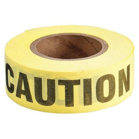 Barricade Tape, Caution, Yellow, 2 in Wide x 200 ft Length, Cotton, 8.5 mil MPN:91082