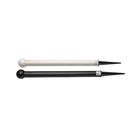 Ground Post, 27 In. H, White, PK6 MPN:91201-6