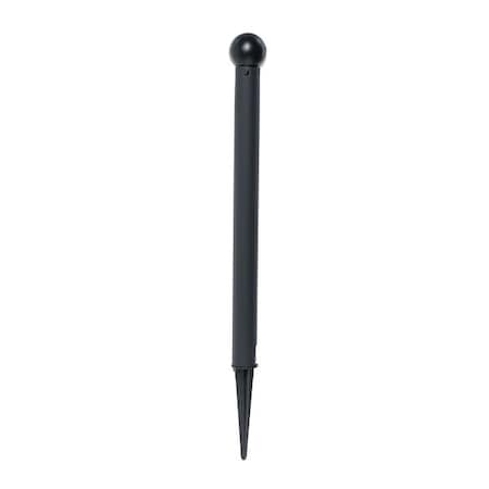 Ground Post, 27 In. H, Black, PK6 MPN:91203-6
