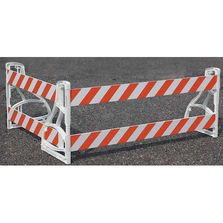 Barricade Leg, Polyethylene, Non-Reflective, 36 in Height, 36 in Length, 6 lb, White MPN:97-01-1600