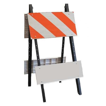 STEELCADE BARRICADE TYPE I 12/8 HI T, High-Intensity Prismatic, 41 in Height, Orange/White MPN:97-03-001-01