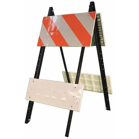 STEELCADE BARRICADE TYPE I 12/8 EGR TO, Engineer, 41 in Height, Orange/White MPN:97-03-001