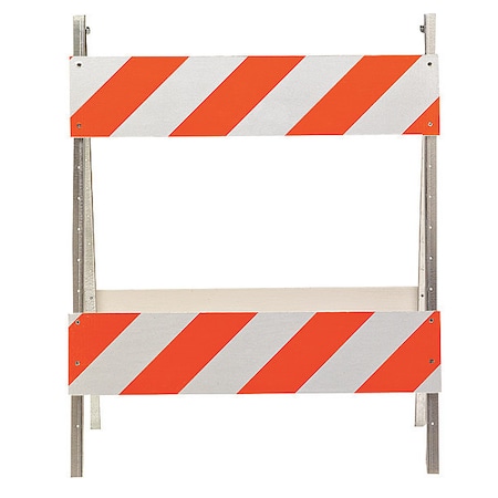 Type 2 Barricade, EGR Sheeting, Engineer, 41 in Height, 36 in Length, 15 lb, Orange/White MPN:97-03-002-36
