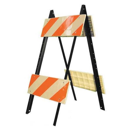 STEELCADE BARRICADE TYPE II 8/8 EGR, Engineer, 47 in Height, Orange/White MPN:97-03-002