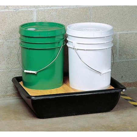 Spill Containment Tray, 5.5 gal Spill Capacity, (2) 41.7 lb Container Load Capacity MPN:9JW86