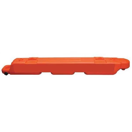 Airport Barricade, Plastic, 10 in Height, 96 in Length, 25 lb, Orange/White MPN:AB96-O