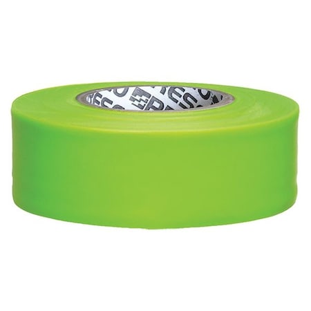 Flagging Tape, No Legend, Fluorescent Green, 1 3/16 in Wide x 150 ft Length, Vinyl, 5 mil MPN:ARLG-200