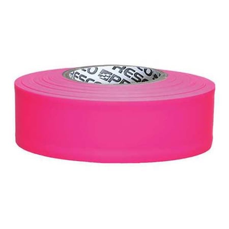 Flagging Tape, No Legend, Fluorescent Pink, 1 3/16 in Wide x 150 ft Length, Vinyl, 5 mil MPN:ARPG-200