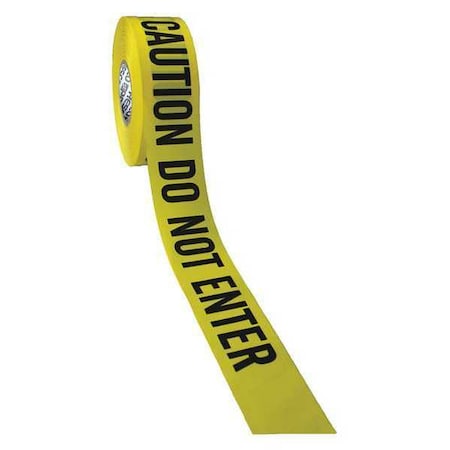 Barricade Tape w/Reel, Restricted Area Authorized Personnel Only, Yellow, 3 in Wide x Polyethylene MPN:B3104Y349-200