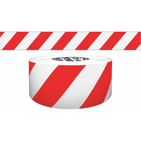 Barricade Tape, No Legend, Red/White, 3 in Wide x 200 ft Length, Polyethylene, 4 mil MPN:B324W18-200