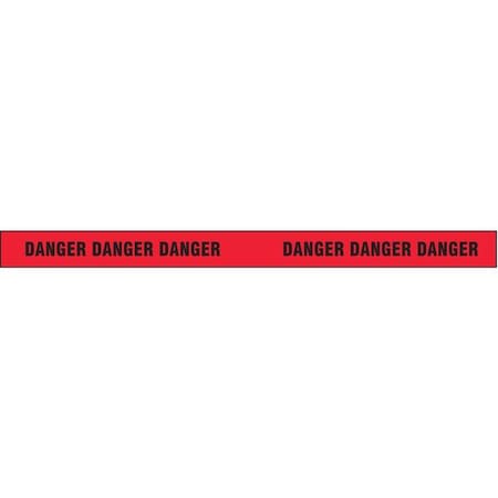 Barricade Tape, Danger, Red, 3 in Wide x 500 ft Length, Polypropylene, 4 mil MPN:BTR-49-5