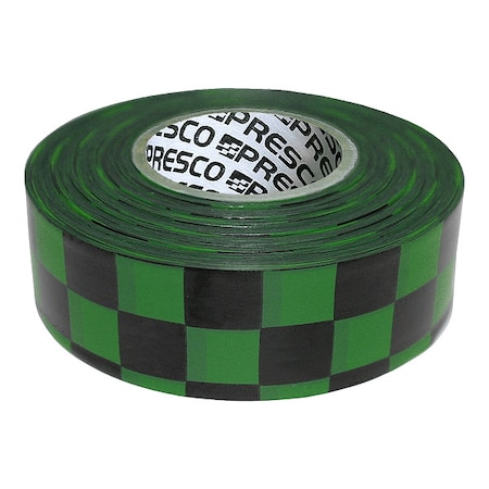Flagging Tape, No Legend, Black/Green, 1 3/16 in Wide x 300 ft Length, Vinyl, 2 mil MPN:CKGBK-200