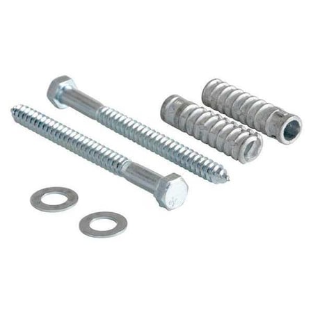 Concrete Mounting Kit, Steel, 6-3/8
