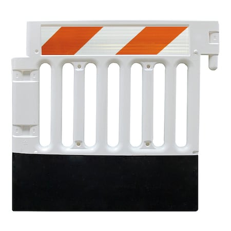 Pedestrian Barricade, Polyethylene, 51 lb, White MPN:CSP-SW38-HIPLR-W-ADA35B