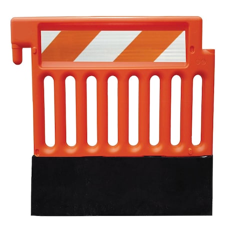 Pedestrian Barricade, Polyethylene, 51 lb, Orange MPN:CSP-SW38-O-HIPFRHL-35B