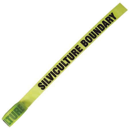 Flagging Tape, Silviculture Boundary, Fluorescent Green, 1 1/2 in Wide x 150 ft Length, Vinyl MPN:CULGBK155-200