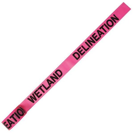 Flagging Tape, Wetland Delineation, Fluorescent Pink, 1 1/2 in Wide x 150 ft Length, Vinyl, 2.5 mil MPN:CUPGBK106-200