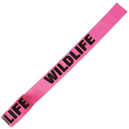 Flagging Tape, Wildlife, Fluorescent Pink, 1 1/2 in Wide x 150 ft Length, Vinyl, 2.5 mil MPN:CUPGBK122-200