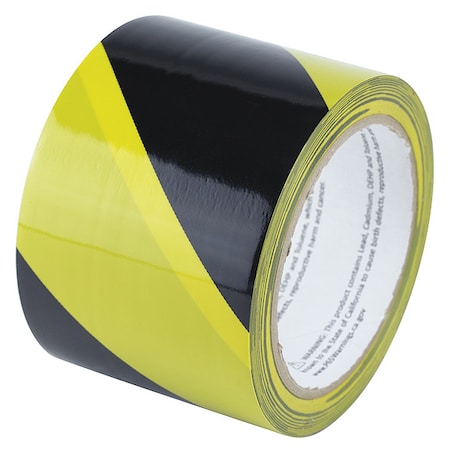 Hazard Warning Tape Vinyl Black/Yellow, 3