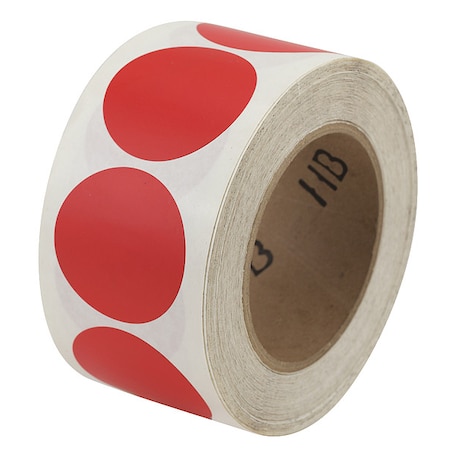 Die-Cut Circle Tape Vinyl Red, 2