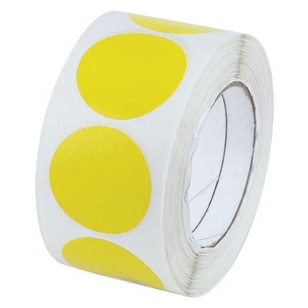 Die-Cut Circle Tape Vinyl Yellow, 2