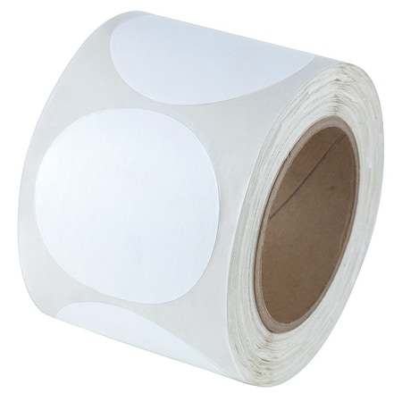 Die-Cut Circle Tape Vinyl White, 3
