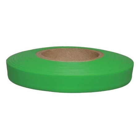Flagging Tape, No Legend, Fluorescent Green, 1/2 in Wide x 150 ft Length, Vinyl, 4.5 mil MPN:N-GG-200