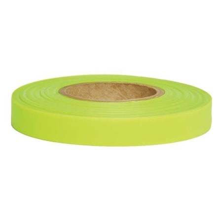 Flagging Tape, No Legend, Fluorescent Green, 1/2 in Wide x 150 ft Length, Vinyl, 4.5 mil MPN:N-LG-200