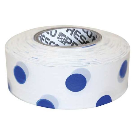 Flagging Tape, No Legend, Blue/White, 1 3/16 in Wide x 300 ft Length, Vinyl, 2 mil MPN:PDWB-200