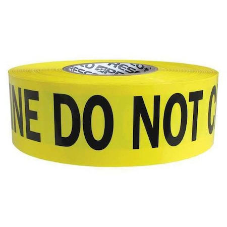 Barricade Tape, Fire Line Do Not Cross, Yellow, 3 in Wide x 1, 000 ft Length, Polyethylene, 3 mil MPN:RB3103Y820-200