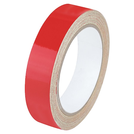 Reflective Safety Tape Vinyl Red, 1