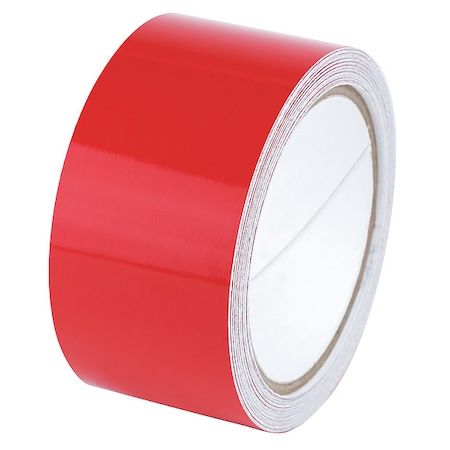 Reflective Safety Tape Vinyl Red, 2