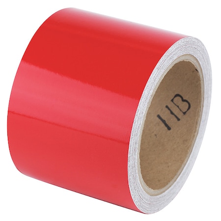 Reflective Safety Tape Vinyl Red, 3