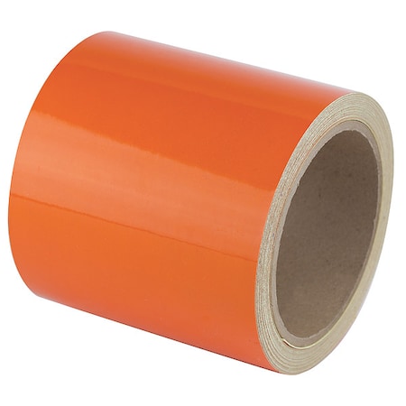 Reflective Safety Tape Vinyl Orange, 4