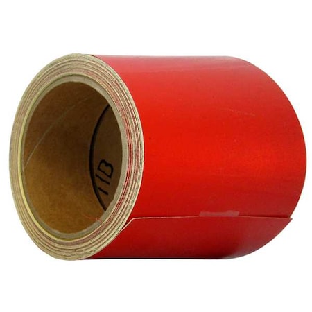 Reflective Safety Tape Vinyl Red, 4