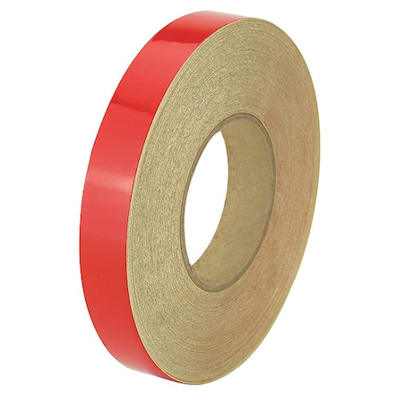 Reflective Safety Tape Vinyl Red, 1