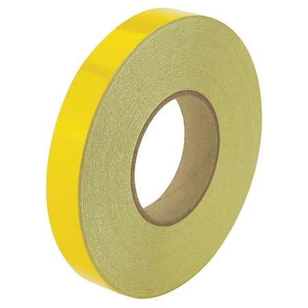 Reflective Safety Tape Vinyl Yellow, 1