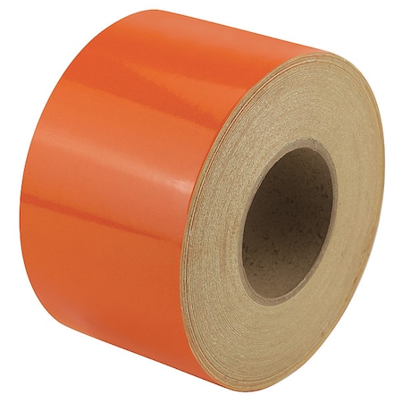 Reflective Safety Tape Vinyl Orange, 4
