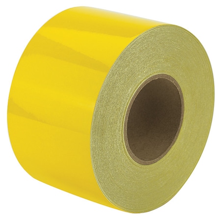Reflective Safety Tape Vinyl Yellow, 4