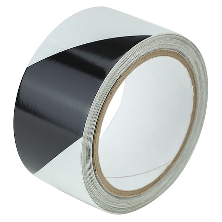 Reflective Safety Tape Vinyl Black/White, 2
