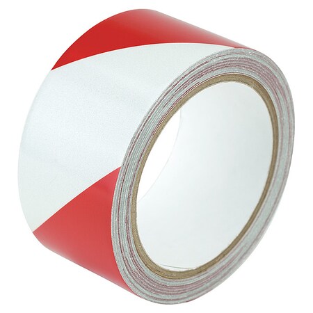 Reflective Safety Tape Vinyl Red/White, 2