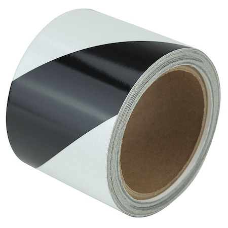 Reflective Safety Tape Vinyl Black/White, 3