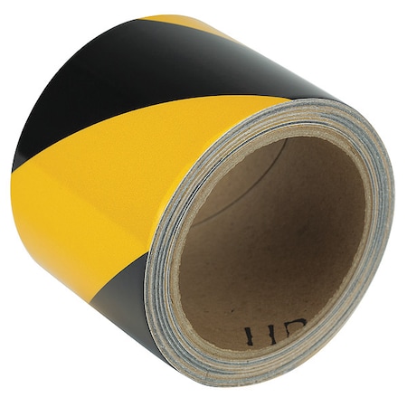 Reflective Safety Tape Vinyl Black/Yellow, 3