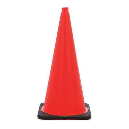Traffic Cone, PVC, Non-Reflective, 28 in Height, 5 lb, Orange MPN:RS70025C