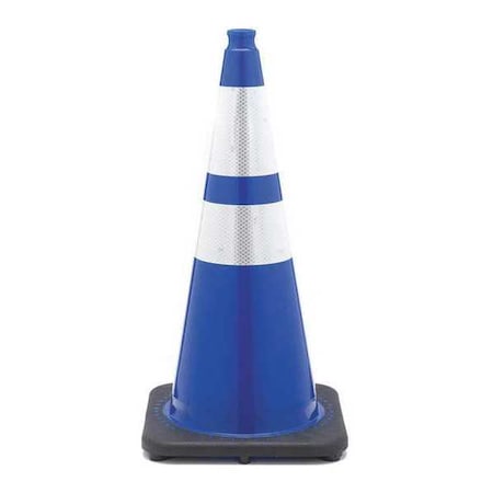 Traffic Cone, PVC, High-Intensity Prismatic, 28 in Height, 7 lb, Blue MPN:RS70032C-BLUE3M64
