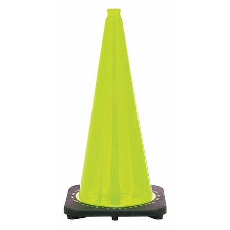 Traffic Cone, PVC, Non-Reflective, 28 in Height, 7 lb, Lime MPN:RS70032C-LIME